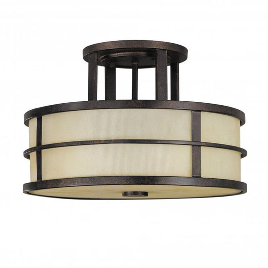 Fusion 3 Light Semi-Flush Grecian Bronze