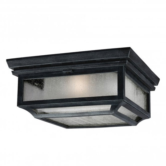 Shepherd 2 Light Flush Mount Dark Weathered Zinc
