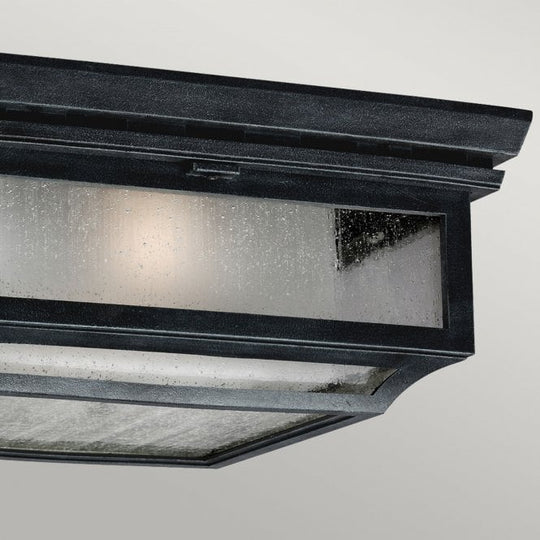 Shepherd 2 Light Flush Mount Dark Weathered Zinc