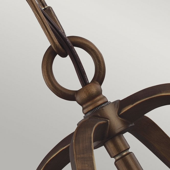 Yarmouth 3 Light Pendant Painted Aged Brass