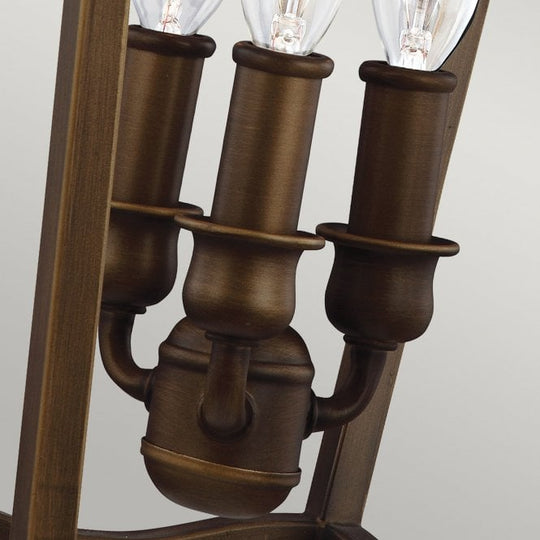 Yarmouth 3 Light Pendant Painted Aged Brass