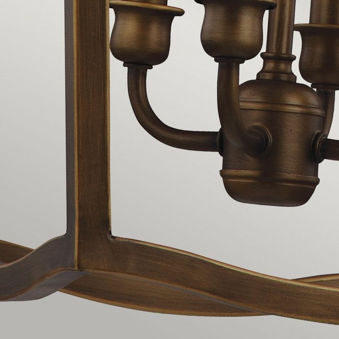 Yarmouth 4 Light Pendant Painted Aged Brass