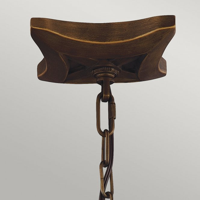 Yarmouth 6 Light Pendant Painted Aged Brass