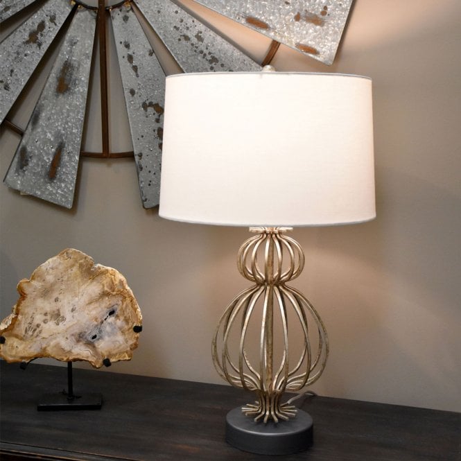 Lafitte 1 Light Table Lamp  - Distressed Silver
