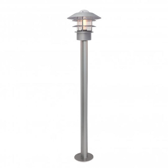 Helsingor 1 Light Bollard Lantern - Silver