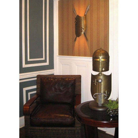 Crusader Table Lamp in a brushed bronze finish