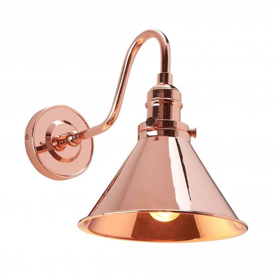 Provence 1 Light Wall Light - Polished Copper