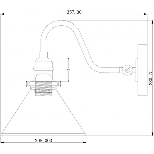 Provence 1 Light Wall Light - Polished Copper