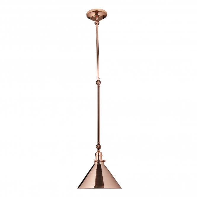 Provence 1 Light Wall Light/Pendant - Polished Copper
