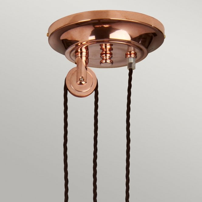 Provence 1 Light Rise and Fall Pendant - Polished Copper