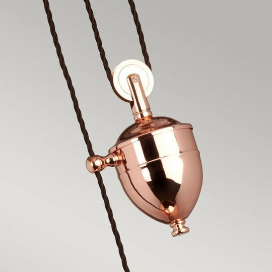 Provence 1 Light Rise and Fall Pendant - Polished Copper