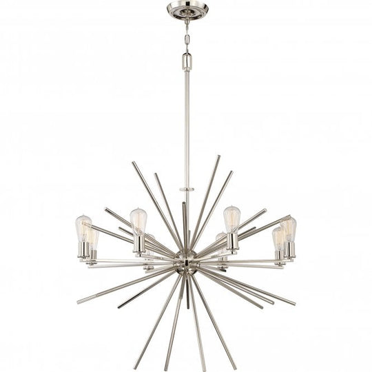 Uptown Carnegie 8 Light Chandelier - Imperial Silver