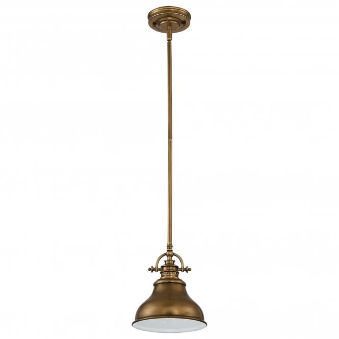 Emery 1 Light Mini Pendant - Weathered Brass