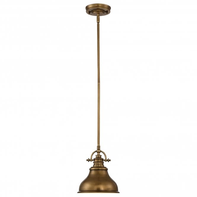 Emery 1 Light Mini Pendant - Weathered Brass