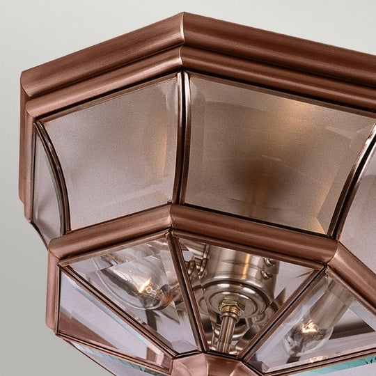 Newbury 3 Light Flush Mount - Aged Copper