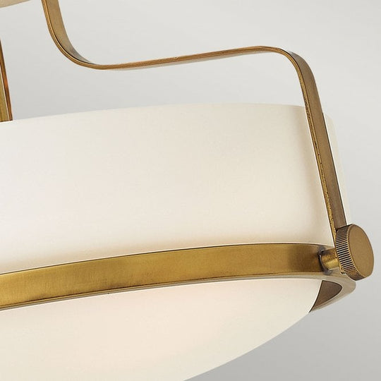 Harper Small Semi-Flush - Heritage Brass