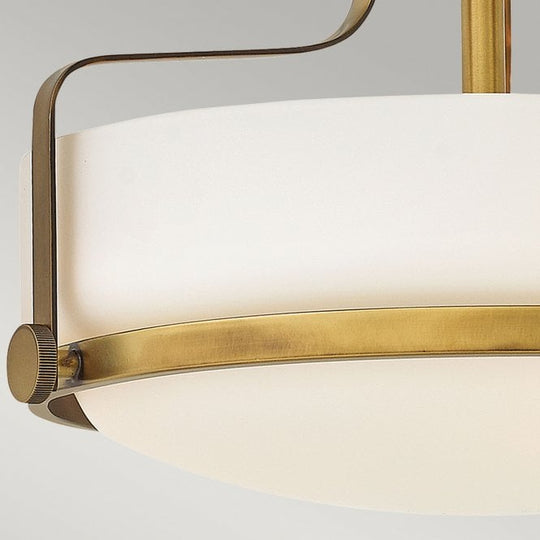 Harper Small Semi-Flush - Heritage Brass