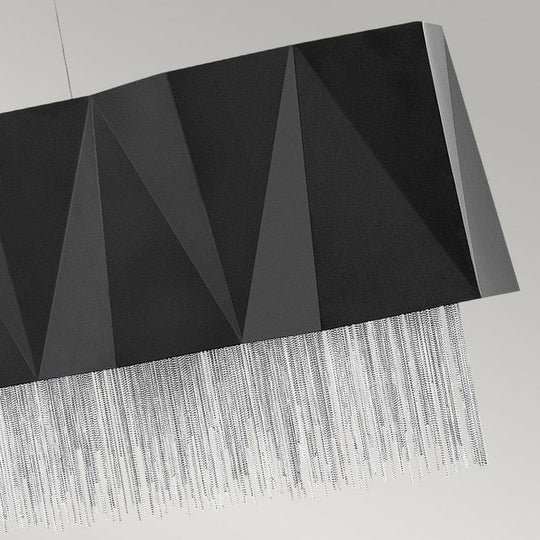 Zuma 6 Light Pendant Satin Black/ Silver