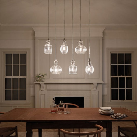 Riviera 1 Light Pendant Brushed Nickel