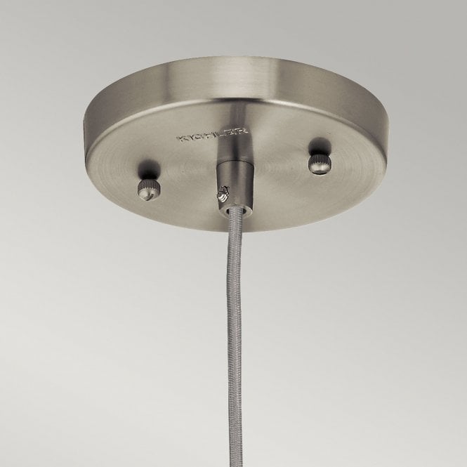 Riviera 1 Light Pendant Brushed Nickel