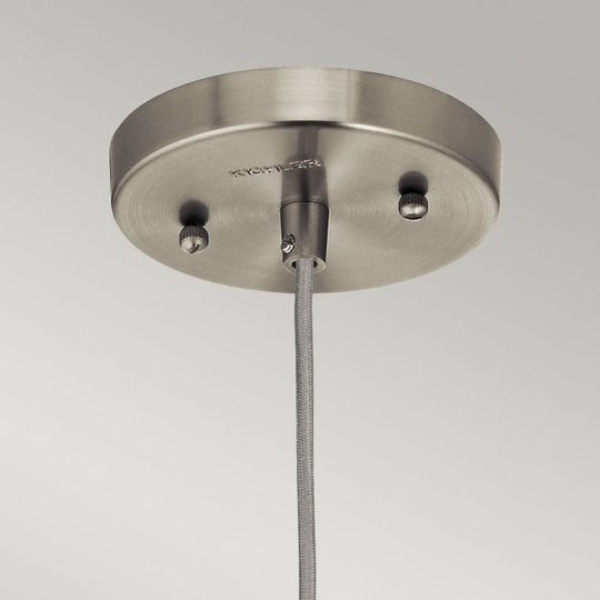 Riviera 1 Light Pendant Brushed Nickel