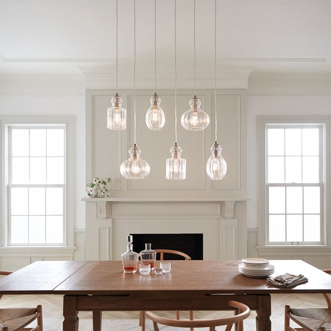 Riviera 1 Light Pendant Brushed Nickel