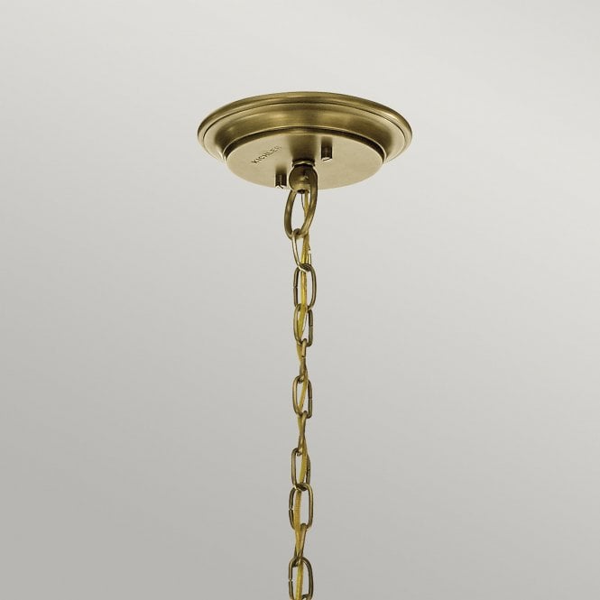 Waverly 3 Light Chandelier - Natural Brass