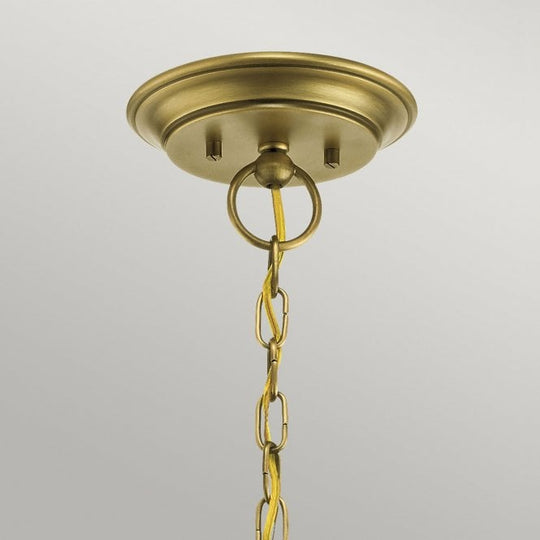 Waverly 5 Light Chandelier - Natural Brass