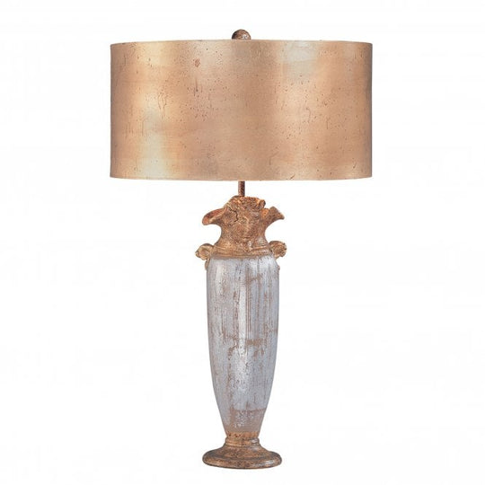 Bienville Table Lamp Silver/Gold and Brown