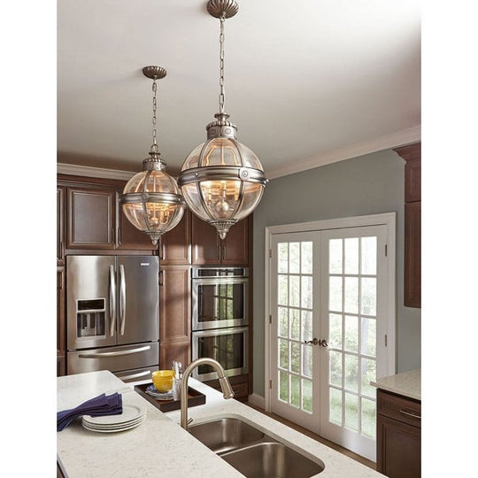 Adams 4 Light Pendant Chandelier with antique nickel finish