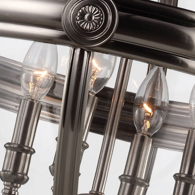 Adams 4 Light Pendant Chandelier with antique nickel finish