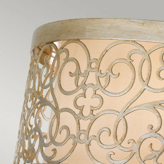 Arabesque Flush ceiling light with Silver Leaf Patina finish