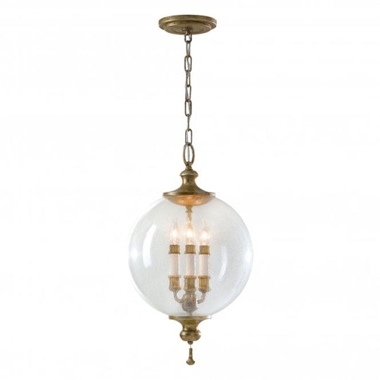 Argento Pendant Light with a Oxidized Silver Leaf finish