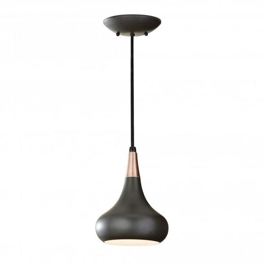 Beso 1 Light Mini Pendant with a dark bronze finish