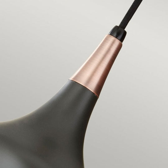 Beso 1 Light Mini Pendant with a dark bronze finish