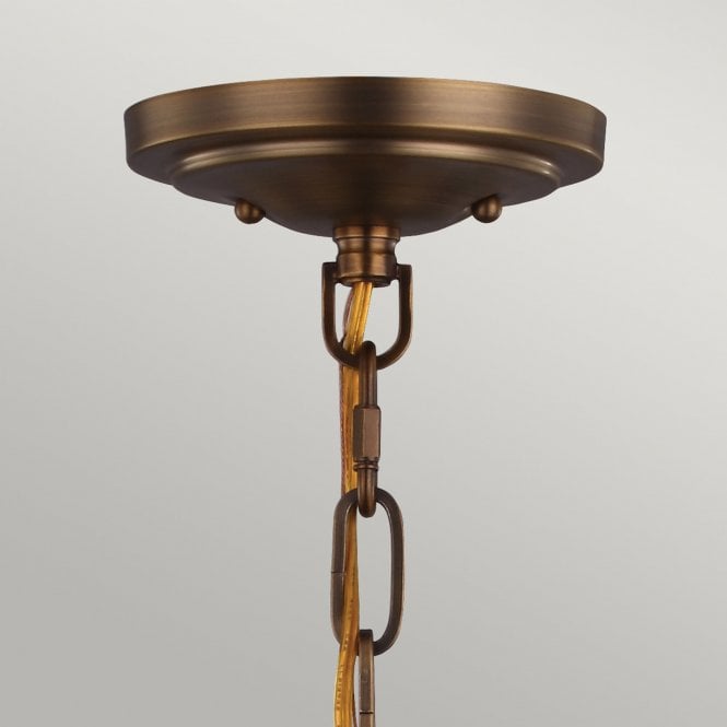 Cadence Pendant with a Dark Antique Brass and Matte Black finish
