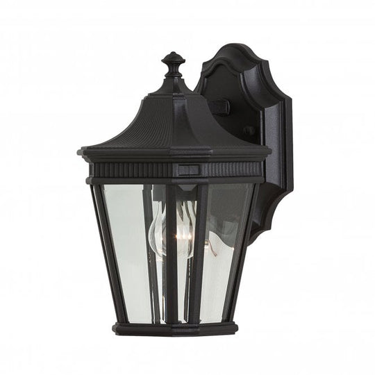 Cotswold Lane Small Wall Lantern with a black finish