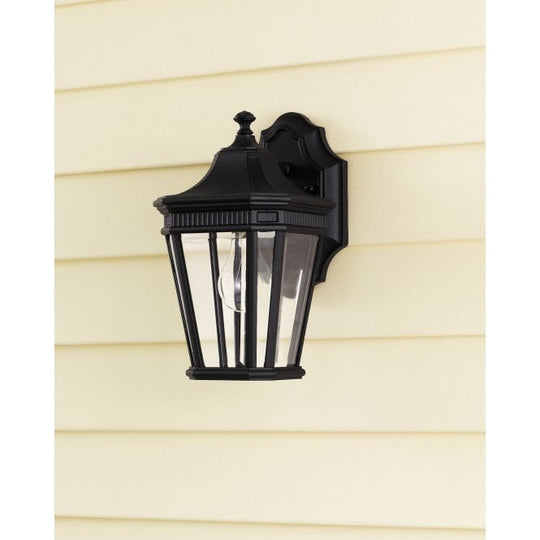 Cotswold Lane Small Wall Lantern with a black finish