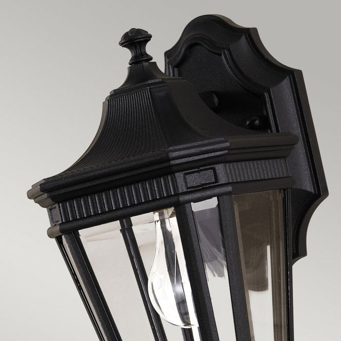 Cotswold Lane Small Wall Lantern with a black finish