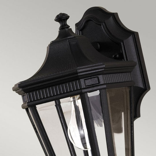 Cotswold Lane Small Wall Lantern with a black finish