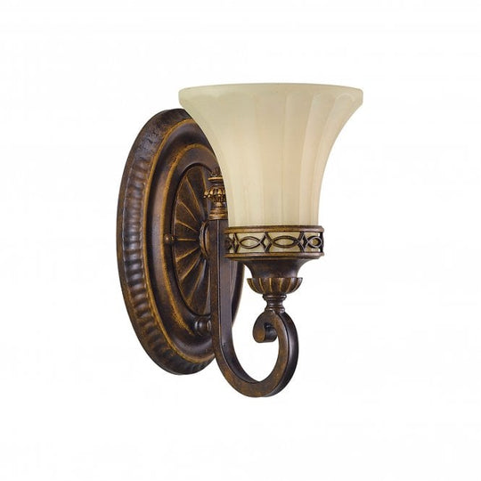 Drawing Room Wall Light Amber snow scavo glass