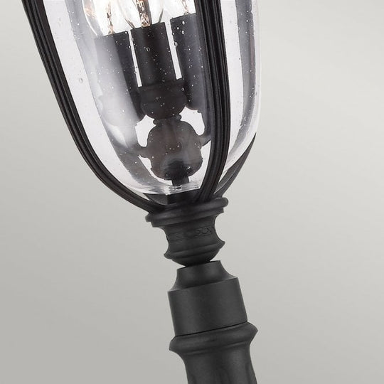 English Bridle 3 Light Medium Bollard with Black finish