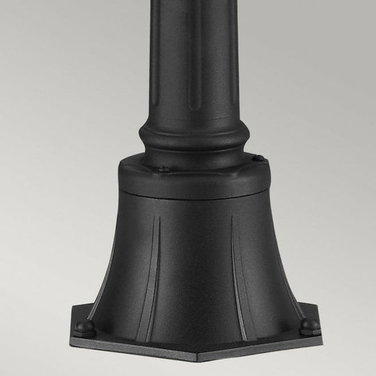 English Bridle 3 Light Medium Bollard with Black finish