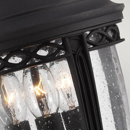 English Bridle 3 Light Medium Chain Lantern in Black finish