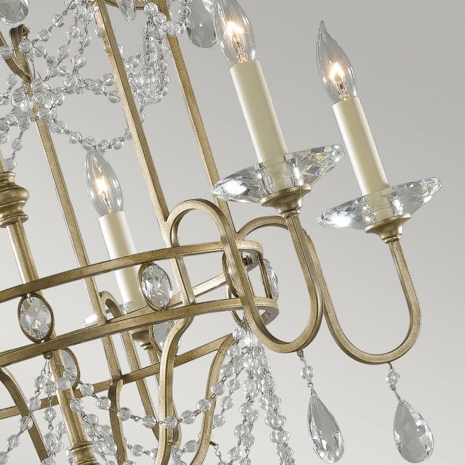 Gianna 6 Light Single Tier Chandelier with Gilded Silver finish