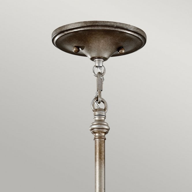Lucia 6Lt Chandelier Burnished Silver