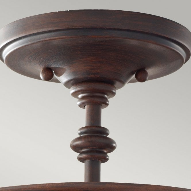 Pickering Lane 3Lt Semi-Flush Heritage Bronze