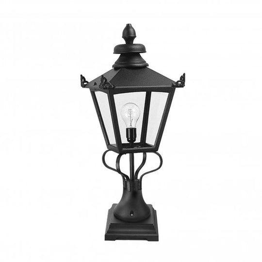 Grampian Pedestal Lantern in a black finish