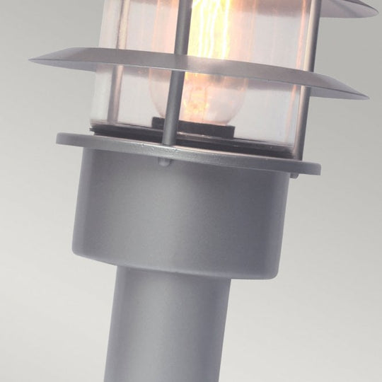 Helsingor Pedestal Lantern in a silver finish