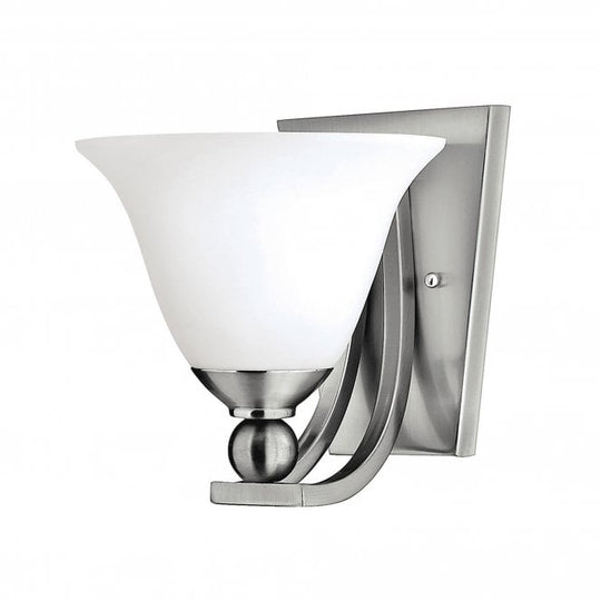 Bolla 1Lt Wall Light Brushed Nickel